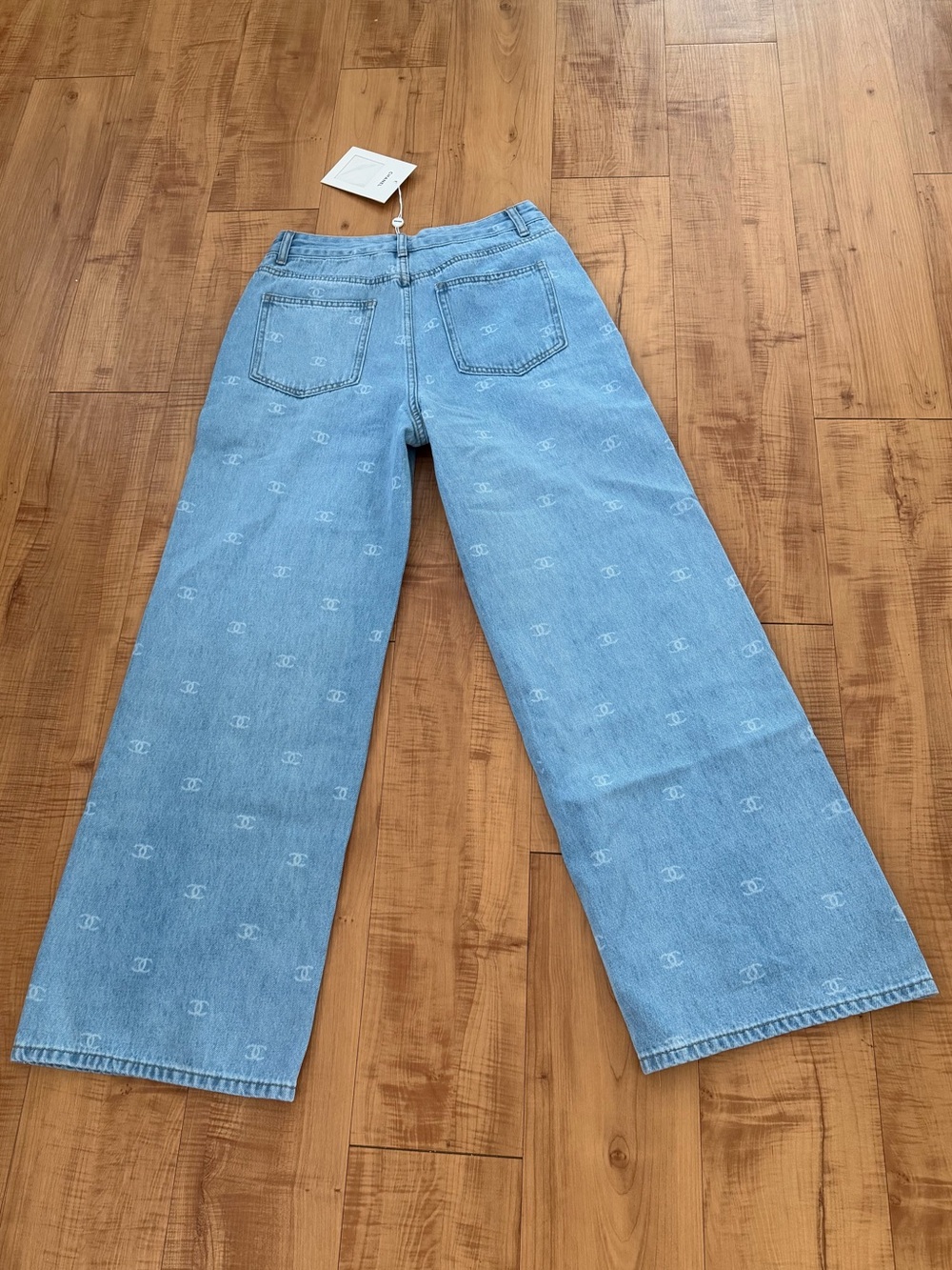 CC Logo Wide Leg Denim Blue Chanel Jeans ❗️READ DESCRIPTION 👇🏻❗️FR36